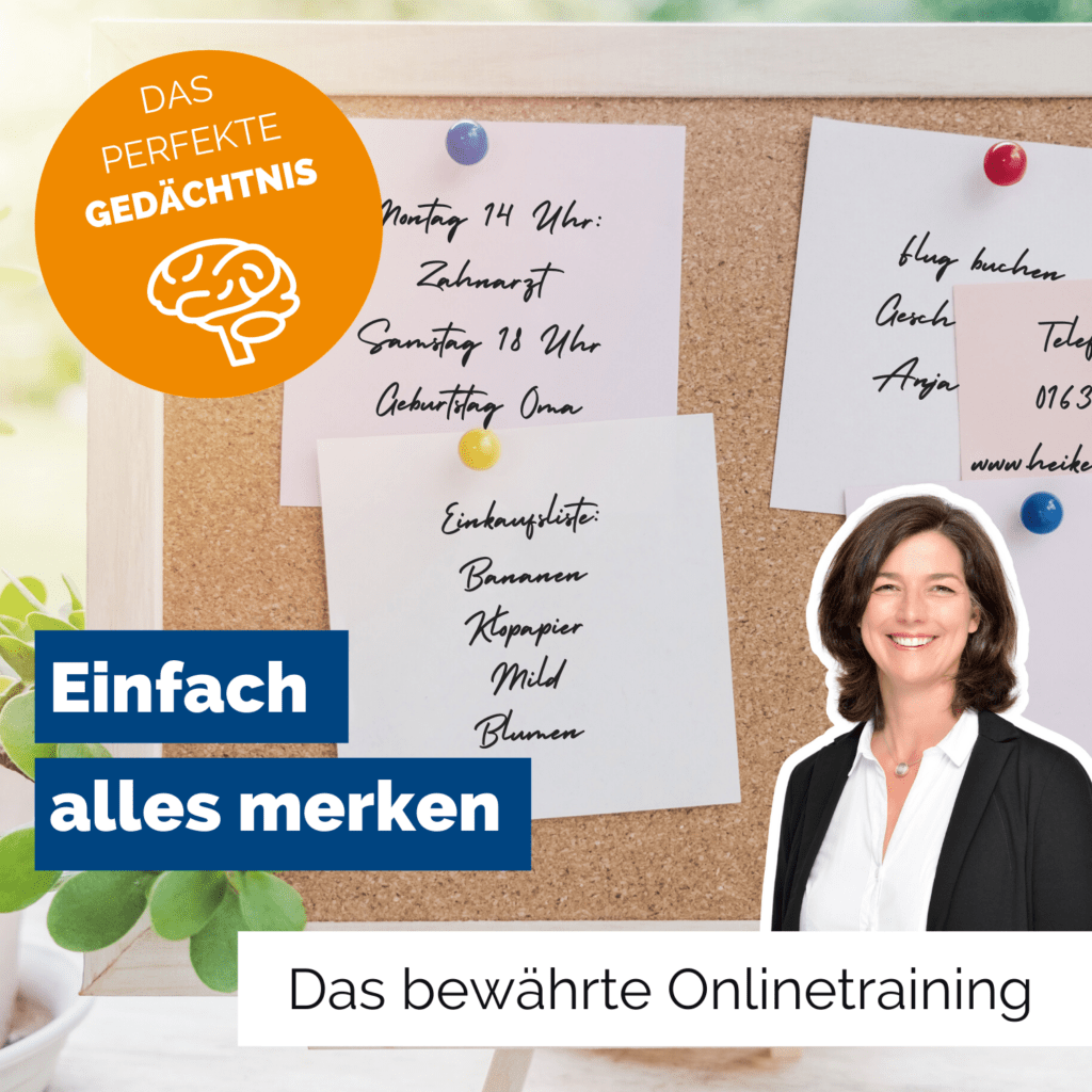 Das perfekte Gedächtnis- Onlinekurs. Namen, Zahlen und Fakten - sicher in Deinem Kopf